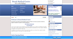 Desktop Screenshot of brookmedicalcentre.nhs.uk